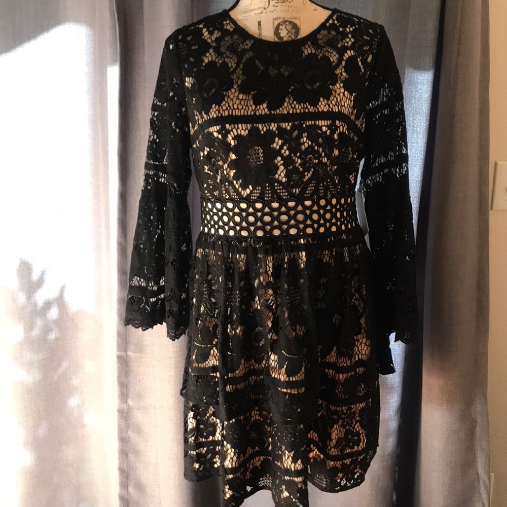 Black lace dress